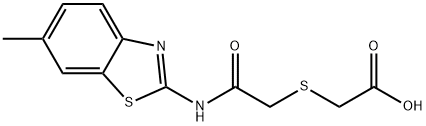 [(6-METHYL-BENZOTHIAZOL-2-YLCARBAMOYL)-METHYLSULFANYL]-ACETIC ACID Struktur