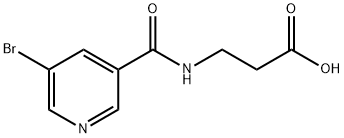 3-[(5-BROMO-PYRIDINE-3-CARBONYL)-AMINO]-PROPIONIC ACID Struktur