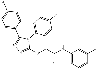 2-{[5-(4-chlorophenyl)-4-(4-methylphenyl)-4H-1,2,4-triazol-3-yl]sulfanyl}-N-(3-methylphenyl)acetamide Struktur