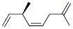 (6R,4Z)-2,6-Dimethyl-1,4,7-octatriene Struktur