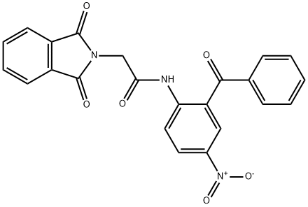 N-(2-Benzoyl-4-nitrophenyl)-1,3-dihydro-1,3-dioxo-2H-isoindole-2-acetamide Struktur