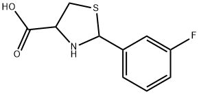 2-(3-Fluorophenyl)-4-thiazolidinecarboxylic acid Struktur