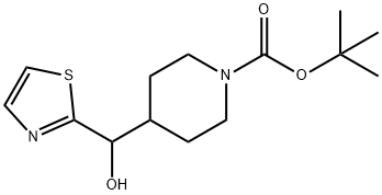 1-Boc-4-(hydroxythiazol-2-yl-Methyl)piperidine Struktur