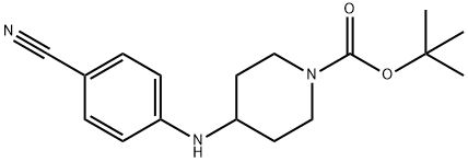 TERT-BUTYL 4-(4-CYANOPHENYLAMINO)PIPERIDINE-1-CARBOXYLATE Struktur