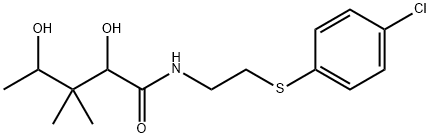 N-[2-(4-chlorophenyl)sulfanylethyl]-2,4-dihydroxy-3,3-dimethyl-pentana mide Struktur