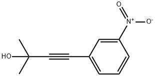 2-methyl-4-(3-nitrophenyl)-3-butyn-2-ol Struktur