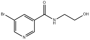 5-bromo-N-(2-hydroxyethyl)nicotinamide Struktur