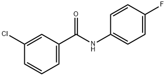 3-chloro-N-(4-fluorophenyl)benzamide Struktur