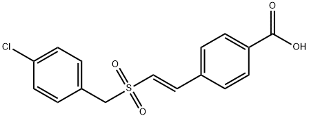 4-[(1E)-2-[[(4-CHLOROPHENYL)METHYL]SULFONYL]ETHENYL]-BENZOIC ACID Struktur