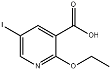 2-Ethoxy-5-iodopyridine-3-carboxylic acid Struktur