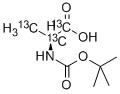 L-ALANINE-13C3, N-T-BOC DERIVATIVE (99 & Struktur