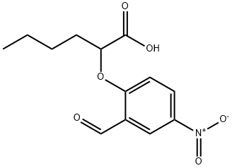 2-(2-forMyl-4-nitrophenoxy)hexanoic acid Struktur