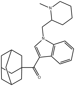 AM -1248, 1-[(N-Methylpiperidin-2-yl)Methyl]-3-(adaMant-1-oyl)indole Struktur