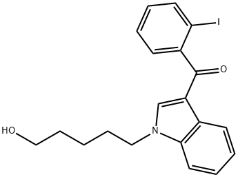 [1-(5-Hydroxypentyl)-1H-indol-3-yl](2-iodophenyl)-Methanone Struktur