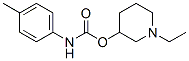 p-Methylcarbanilic acid 1-ethyl-3-piperidinyl ester Struktur