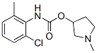 2-Chloro-6-methylcarbanilic acid 1-methyl-3-pyrrolidinyl ester Struktur