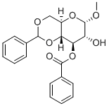 METHYL-3-O-BENZOYL-4,6-O-BENZYLIDENE-ALPHA-D-GLUCOPYRANOSIDE Struktur