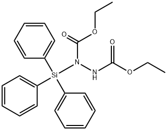 1-(Triphenylsilyl)-1,2-hydrazinedicarboxylic acid diethyl ester Struktur