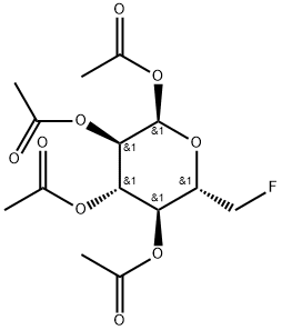 1,2,3,4-TETRA-O-ACETYL-6-DEOXY-6-FLUORO-ALPHA-D-GLUCOPYRANOSE Struktur