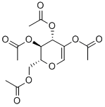 2,3,4,5-TETRA-O-ACETYL-1-DEOXY-D-ARABINO-HEX-1-ENOPYRANOSE, Struktur