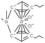 DIMETHYLSILYLBIS(3-N-PROPYLCYCLOPENTADIEN-1-YL)ZIRCONIUM DICHLORIDE Struktur