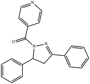 4,5-Dihydro-3,5-diphenyl-1-(4-pyridinylcarbonyl)-(1H)pyrazole Struktur