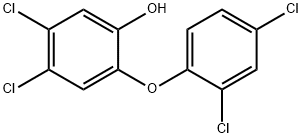 4,5-dichloro-2-(2,4-dichlorophenoxy)phenol Struktur