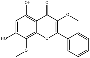 5,7-Dihydroxy-3,8-dimethoxyflavone Struktur