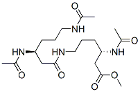 (S)-3-(Acetylamino)-6-[[(S)-3,6-bis(acetylamino)-1-oxohexyl]amino]hexanoic acid methyl ester Struktur