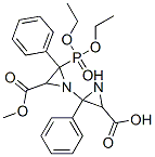 3-Diethoxyphosphinyl-2',3-diphenyl-1,2'-biaziridine-2,3'-bis(carboxylic acid methyl) ester Struktur