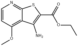 3-Amino-4-methoxythieno[2,3-b]pyridine-2-carboxylic acid ethyl ester Struktur