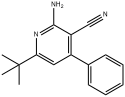 2-AMINO-6-(TERT-BUTYL)-4-PHENYLNICOTINONITRILE Struktur