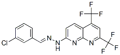 Benzaldehyde, 3-chloro-, [5,7-bis(trifluoromethyl)-1,8-naphthyridin-2-yl]hydrazone (9CI) Struktur