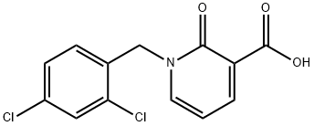 1-(2,4-Dichlorobenzyl)-2-oxo-1,2-dihydropyridine-3-carboxylic acid Struktur