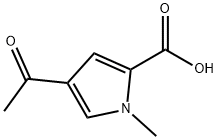 1H-Pyrrole-2-carboxylic acid, 4-acetyl-1-methyl- (9CI) Struktur