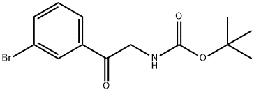 [2-(3-BROMO-PHENYL)-2-OXO-ETHYL]-CARBAMIC ACID TERT-BUTYL ESTER Struktur