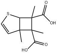 5,6,7-Trimethyl-2-thiabicyclo[3.2.0]hept-3-ene-6,7-dicarboxylic acid Struktur