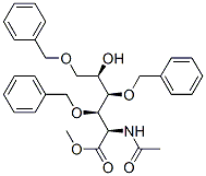 2-Acetylamino-3-O,4-O,6-O-tribenzyl-2-deoxy-D-gluconic acid methyl ester Struktur