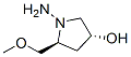 3-Pyrrolidinol, 1-amino-5-(methoxymethyl)-, (3R,5S)- (9CI) Struktur