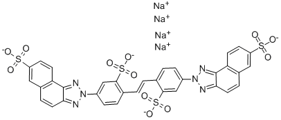 tetrasodium 2,2'-[vinylenebis(3-sulphonato-4,1-phenylene)]bis[2H-naphtho[1,2-d]triazole-7-sulphonate] Struktur