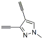 1H-Pyrazole, 3,4-diethynyl-1-methyl- (9CI) Struktur