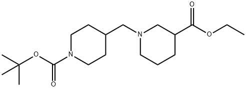 Ethyl 3-(1-Boc-piperidin-4-ylMethyl)piperidine-1-carboxylate Struktur