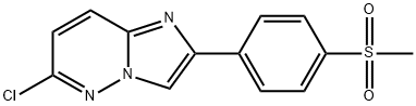 6-Chloro-2-[4-(methylsulfonyl)phenyl]imidazo[1,2-b]pyridazine Struktur