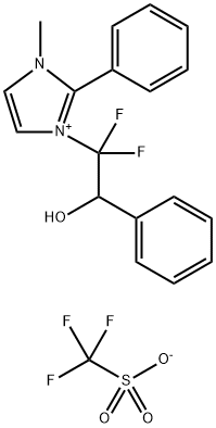 1-(1,1-DIFLUORO-2-HYDROXY-2-PHENYL-ETHYL)-2-PHENYL-3-METHYL-IMIDAZOLIUM TRIFLATE Struktur