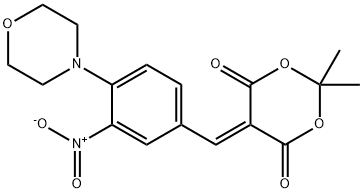 2,2-DIMETHYL-5-[(4-MORPHOLINO-3-NITROPHENYL)METHYLENE]-1,3-DIOXANE-4,6-DIONE Struktur