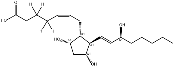 9ALPHA-11ALPHA, 15S-TRIHYDROXY-PROSTA-5Z, 13E-DIEN-1-OIC-3,3,4,4-D4 ACID Struktur