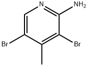 2-Amino-3,5-dibromo-4-methylpyridine Struktur