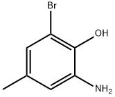 3-Bromo-2-hydroxy-5-methylaniline, 2-Amino-6-bromo-p-cresol Struktur