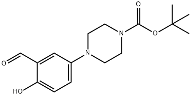 4-(3-FORMYL-4-HYDROXYPHENYL)PIPERAZINE-1-CARBOXYLIC ACID TERT-BUTYL ESTER Struktur