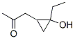 2-Propanone, 1-(2-ethyl-2-hydroxycyclopropyl)- (9CI) Struktur